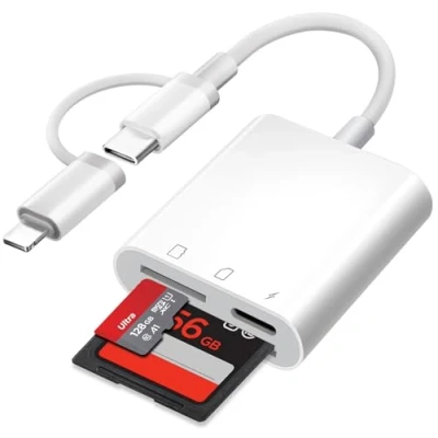 Afbeelding van Loydia SD kaartlezer USB C Card Reader, kaartadapter voor iPhone, geheugenkaartadapter naar Lightning adapter,
