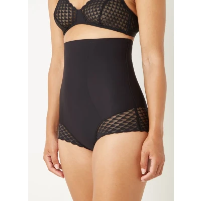 Afbeelding van Simone Pérèle dames High waisted corrigerende slip met kant in de kleur Zwart, maat: 44