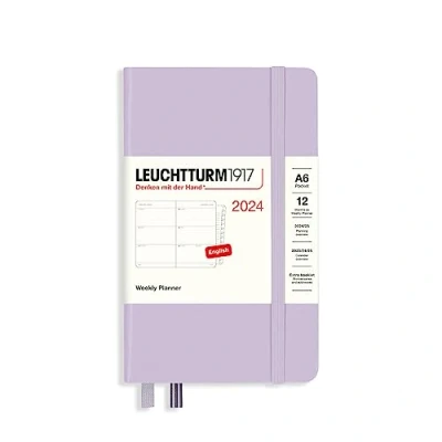 Afbeelding van LEUCHTTURM1917 367731 weekkalender &amp; notitieboek Pocket (A6) 2024, 12 maanden, lila, Engels