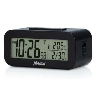 Afbeelding van Alecto AK 30 Digitale wekker met thermometer en hygrometer, zwart Black