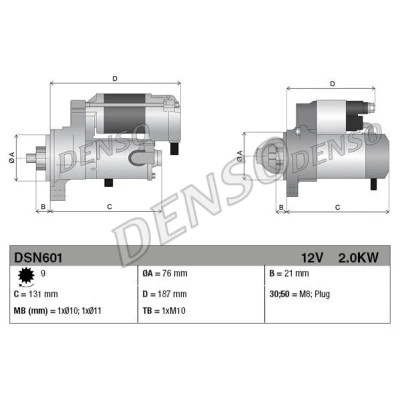 Afbeelding van Denso Starter DSN601