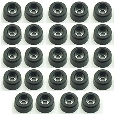Afbeelding van Adam Hall Hardware 4903 M24 AH set van 24 rubberen voetjes 20 x 9 mm zwart in zak