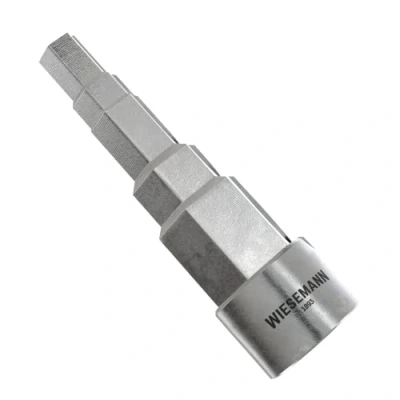 Afbeelding van Universele radiatorsleutel met binnenvierkant 1/2&quot; 5 niveaus voor sanitair en radiatoren van WIESEMANN 1893 I 81116
