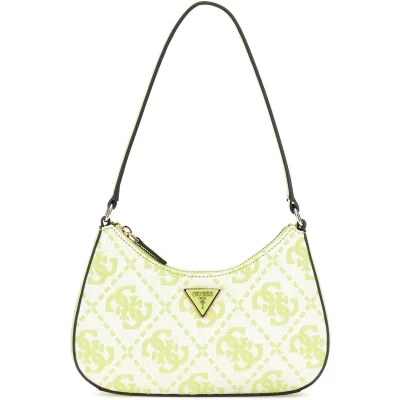Afbeelding van GUESS Schoudertas Ruma Mini Top Zip Shoulder Bag Chartreuse Logo Veelkleurig