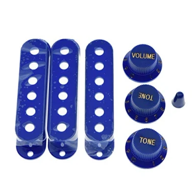 Afbeelding van KAISH Blauwe ST Strat Pickup Covers Knoppen en 5 Manier Schakelaar Tip Cap