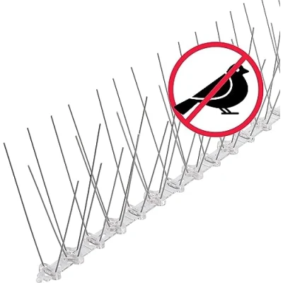 Afbeelding van 3 meter duivenafwering: vogelspikes/vogelgaas als duivenverschrikking en vogelbescherming conform de 4 rijen