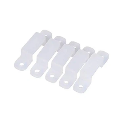 Afbeelding van Zerodis 100 stuks strips licht montagebeugel clip 8/10/12 mm siliconen houder voor het repareren van waterdichte SMD 3528 5050 1210 RGB LED strip (12mm)