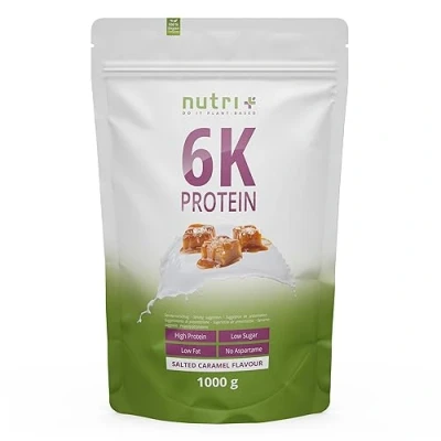 Afbeelding van PROTEINSHAKE 1kg Salted Caramel meer dan 80% eiwit veganistisch Plantaardig eiwitpoeder 6 componenten 1000g aspartaamvrij