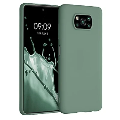 Afbeelding van kwmobile telefoonhoesje geschikt voor Xiaomi Poco X3 NFC / Pro Hoesje smartphone Back cover in dennengroen