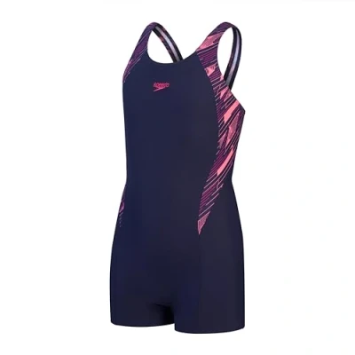 Afbeelding van Speedo Girls Hyperboom Splice Legsuit Badpak voor kinderen, Maat: 116, True navy/electric pink/fandango pink