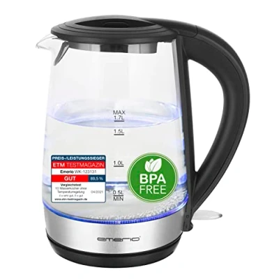 Afbeelding van Emerio WK 123131 Waterkoker Snoerloos BPA vrij RVS, Zwart