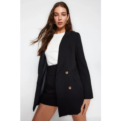 Afbeelding van Trendyol Wit Oversized Gevoerd Geweven Blazerjack Met Knopen Twoaw22Ce0167