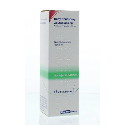Afbeelding van 2x Healthypharm Baby Zoutoplossing 8mg/ml Neusspray 15 ml