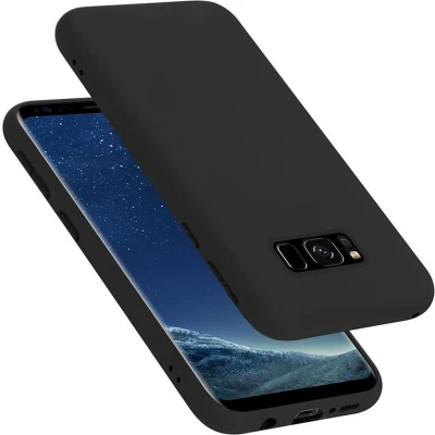 Afbeelding van Cadorabo Hoesje geschikt voor Samsung Galaxy S8 Case in LIQUID ZWART Beschermhoes TPU silicone Cover