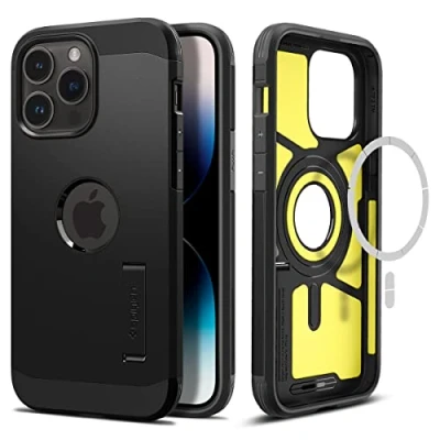Afbeelding van Apple iPhone 14 Pro Max MagSafe Hoesje Kunststof Spigen Hardcase/Backcover Zwart Telefoonhoesje