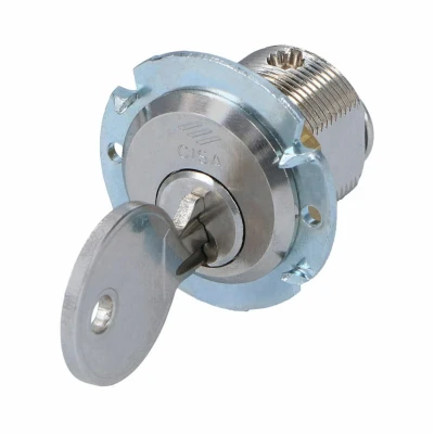 Afbeelding van Cisa automatencilinder 20mm zonder haak messing mat vernikkeld