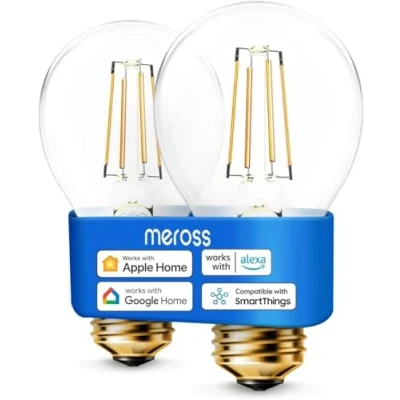Afbeelding van meross Wi Fi Edison Vintage Light Bulb werkt met Apple HomeKit, Slimme Retro Gloeilamp Filament E27 Warm Wit Licht Compatibel Siri, Alexa, Google Home en SmartThings
