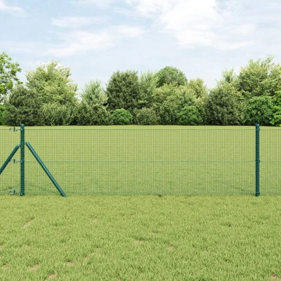 Afbeelding van vidaXL gelaste draadomheining Groen 0.4x10 m Staal