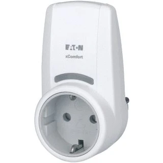 Afbeelding van Eaton tussenstekker schakelactor energiemeting 12a schuko plug in opbouw 2760w 230v ip20 77x91x113mm hxbxl wit 195168