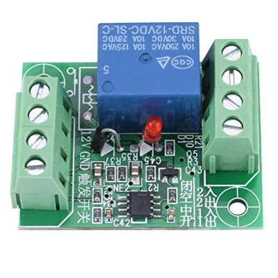 Afbeelding van Fydun Relaismodule, enkelkanaals bistabiel DC 12 V triggerschakelaar, relais, besturingsmodule, laag niveau trigger
