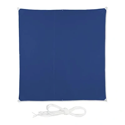 Afbeelding van Relaxdays schaduwdoek blauw zonnezeil vierkant zonwering balkon uv bestendig 3 x m
