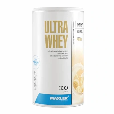 Afbeelding van Maxler Ultra Whey Protein 24 g eiwit per portie Pure Powder Weiproteïneconcentraat, weiproteïne isolaat, weiproteïnehydrolysaat Met BCAA Bananenmilkshake 300g