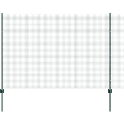 Afbeelding van vidaXL Gelaste Draadhek met 22 U posts Groen 1.5x50 m Staal