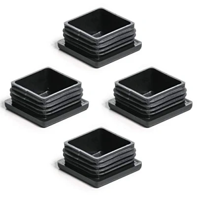 Afbeelding van Enkotrade 4 stuks lamellenpluggen voor vierkante buizen, 35 x mm, buisafdekking van hoogwaardig polyethyleen kunststof, stop, eindstop, doppen, glijders, buisstop
