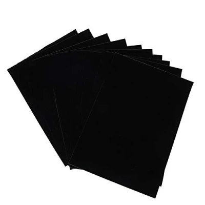 Afbeelding van Zwarte Fluwelen Stof Kleverige Terug Zelfklevende Achterbladen, 10Pcs Sieraden Doos Lint Voering Sticky Gevlokte Doek Accessoire