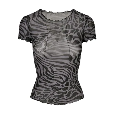 Afbeelding van Urban Classics TEE Tshirt print, Dames, Maat: XS, Asphalt black