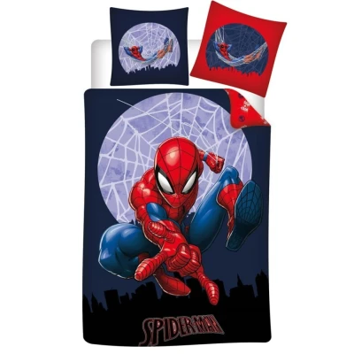 Afbeelding van Spiderman Dekbedovertrek spinnenweb polykatoen 140 x 200 cm