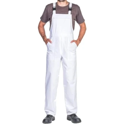 Afbeelding van Werkbroek voor Heren, Tuinbroek Maten S XXXL, Werkoverall Gemaakt in de EU, Blaumann, Werkkleding Kwaliteit, Wit, XXL