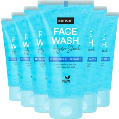 Afbeelding van 6x Sence Face Wash Alle Huidtypes Hydro Shock 150 ml