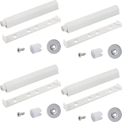 Afbeelding van cyclingcolors 4 x magnetische deurgrendel, push to open, magneetsluiting, kastmechanisme, zonder handgreep, opening, sluiting, kast, lade, wit