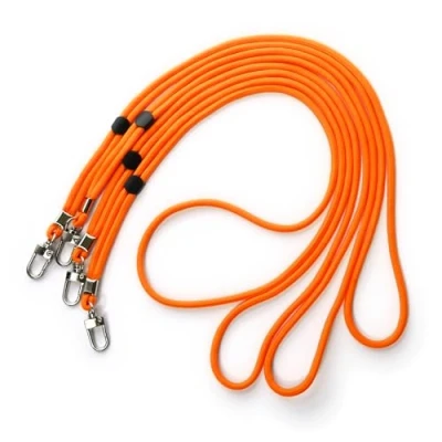 Afbeelding van trage.band® lange verstelbare draagband/koord met karabijnhaak, 4 stuks oranje