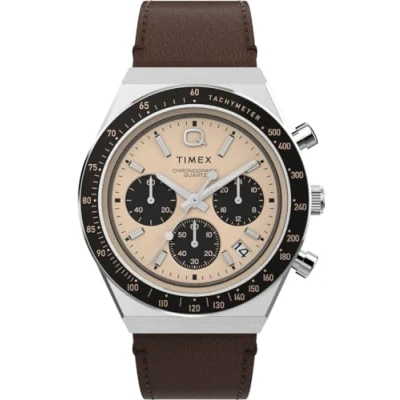 Afbeelding van Timex Q Diver Chrono Herenhorloge Bruin TW2W51800