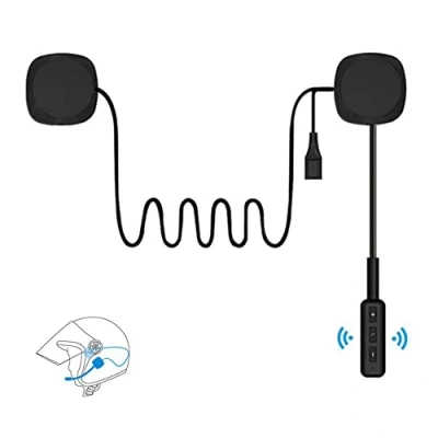 Afbeelding van OBEST Motorhelm Headset, Bluetooth 5.0 Headset Stereo Helm Hoofdtelefoon, Draadloze Koptelefoon met Handsfree Mic Music Call Control, Geschikt voor Fietsen, Skiën, Reizen