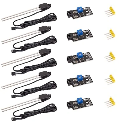 Afbeelding van AZDelivery 3 x bodemvochtigheidssensor, vochtdetector en plantenvochtigheidsmeter met corrosiebestendige sonde voor automatische irrigatiesysteem, compatibel Arduino Raspbery Pi