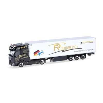Afbeelding van Herpa 318112 H0 Vrachtwagen DAF XG+ koelkoffer zadeltrein „Reich