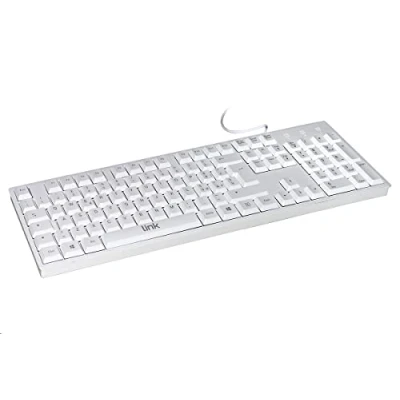 Afbeelding van LINK toetsenbord Italiaans 105 toetsen kleur wit USB