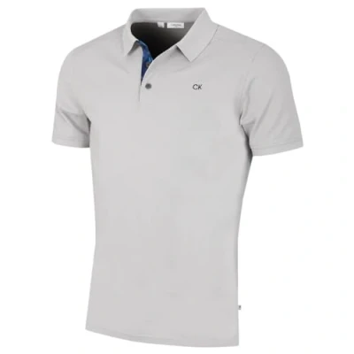 Afbeelding van Calvin Klein Campus Golfpoloshirt Geribbelde Zilveren camouflage L