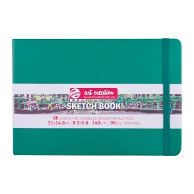 Afbeelding van Talens Art Creation schetsblok 21x14,8cm 80 vellen groen