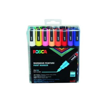 Afbeelding van Posca paintmarker PC 3M, etui met 16 stuks in geassorteerde kleuren