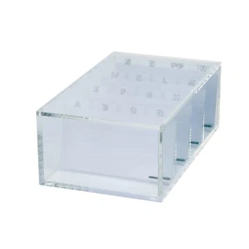 Afbeelding van MAUL visitekaartbox acryl met deksel incl. index 11.4x19x7.2cm visitekaartenhouder