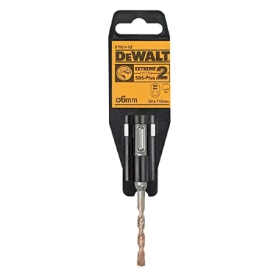 Afbeelding van Dewalt SDS Plus hamerboor/klopboormachine EXTREME 2 (6x110x50 mm, voor continu gebruik in het hardste beton, metselwerk, natuur en kusstenen) DT9514 QZ