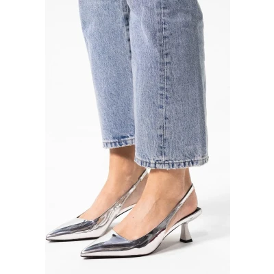 Afbeelding van Sacha Zilveren Dames Klassieke Pumps (Maat 41, Leer)
