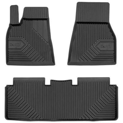 Afbeelding van M MOTOS Auto Vloermatten van rubber voor Tesla Model S vanaf 2012 Verbeter uw reiscomfort met Anti Slip Mat Car No.77 alle weersomstandigheden, bescherming tegen vuil