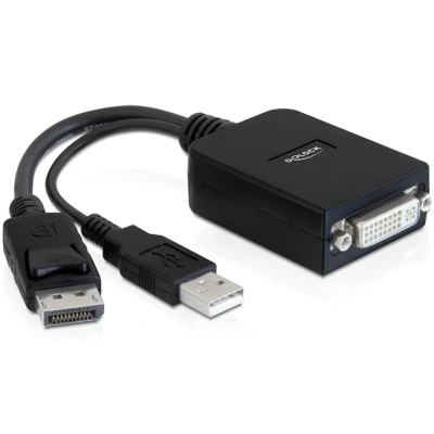 Afbeelding van DisplayPort naar DVI kabel 0.23 m Delock