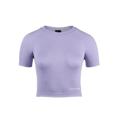 Afbeelding van Gorilla Wear Selah Seamless CROP Tshirt print, Dames, Maat: XS/S, Lilac
