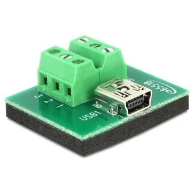 Afbeelding van Adapter Mini USB vrouwelijk &gt; Klem Bblock 6 Pin Delock